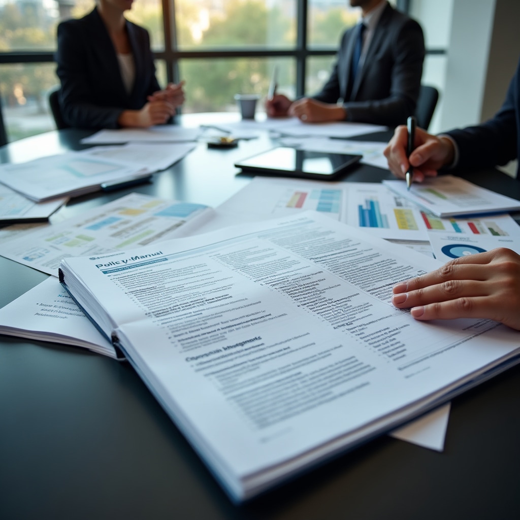 Comprehensive institutional policy manual with operational guidelines and administrative procedures