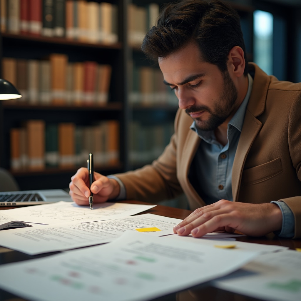 Professional consultant drafting internal regulations with legal references and organizational guidelines